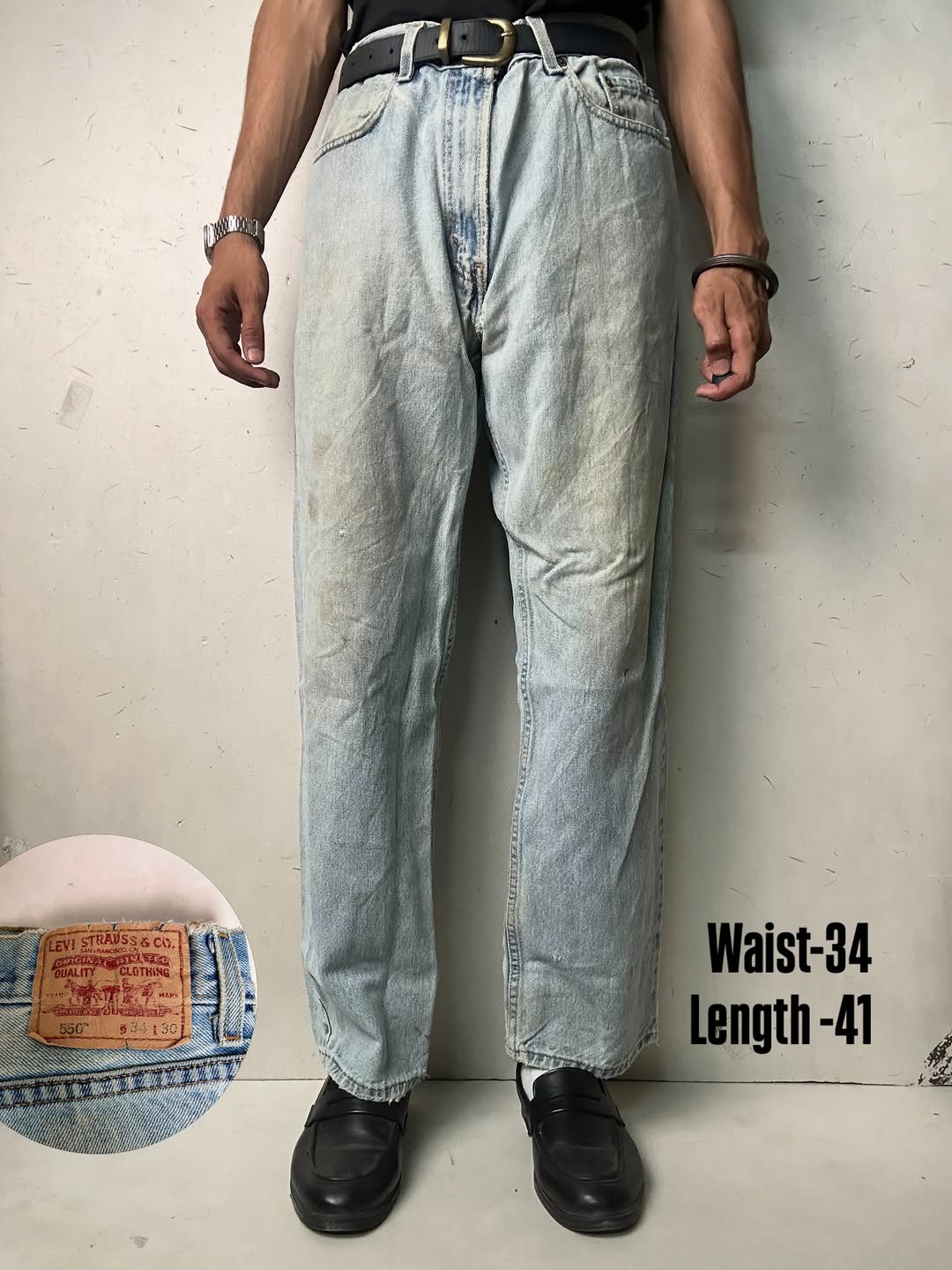 Levi’s 550 vintage light washed Jeans,W34/L41