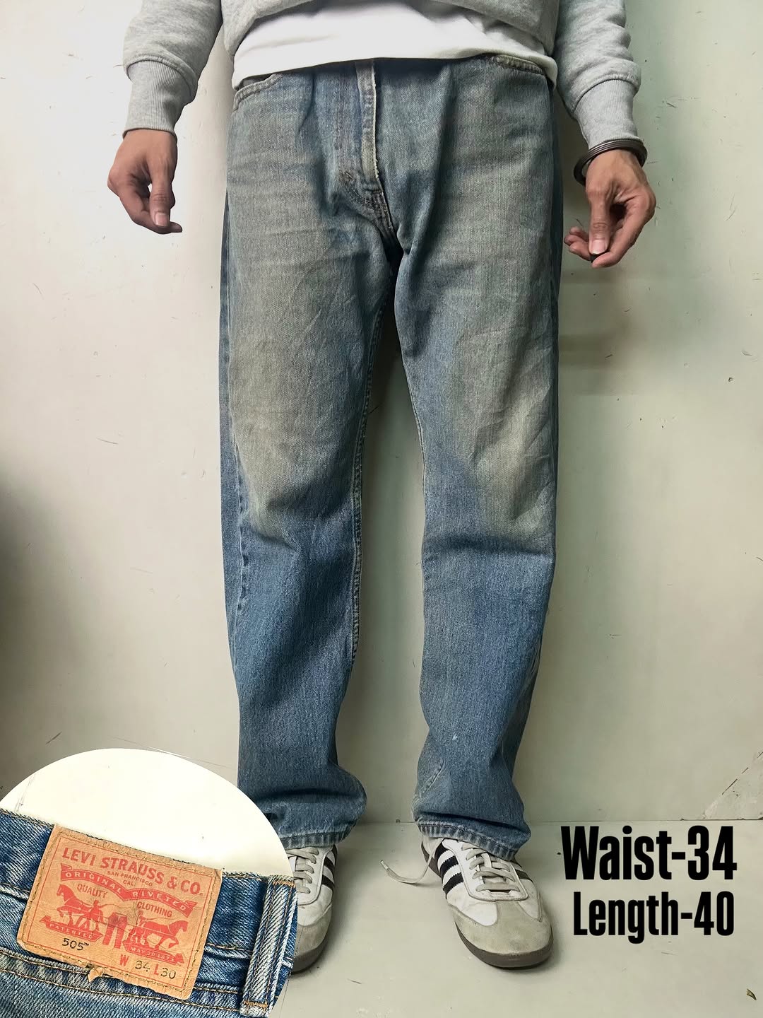 VTG LEVI’S 505 90s LIMITED EDITION BOTTOMS,W34/L40