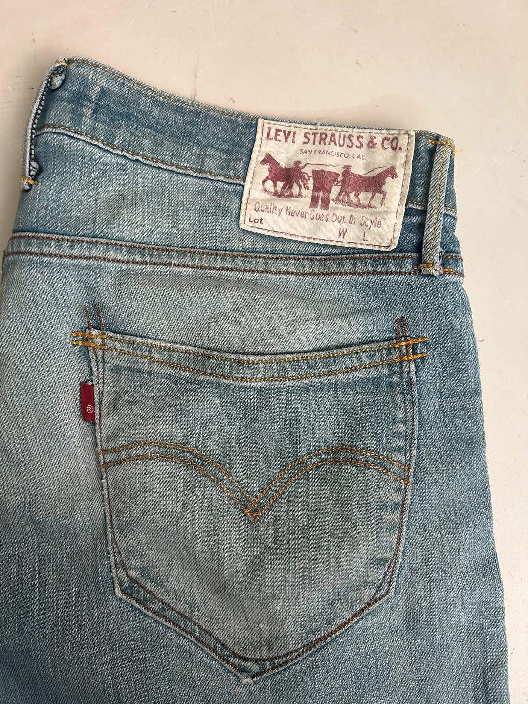 Levi’s 504 Light Washed Straight fit Jeans, made in USA,W32/L43 - Image 4