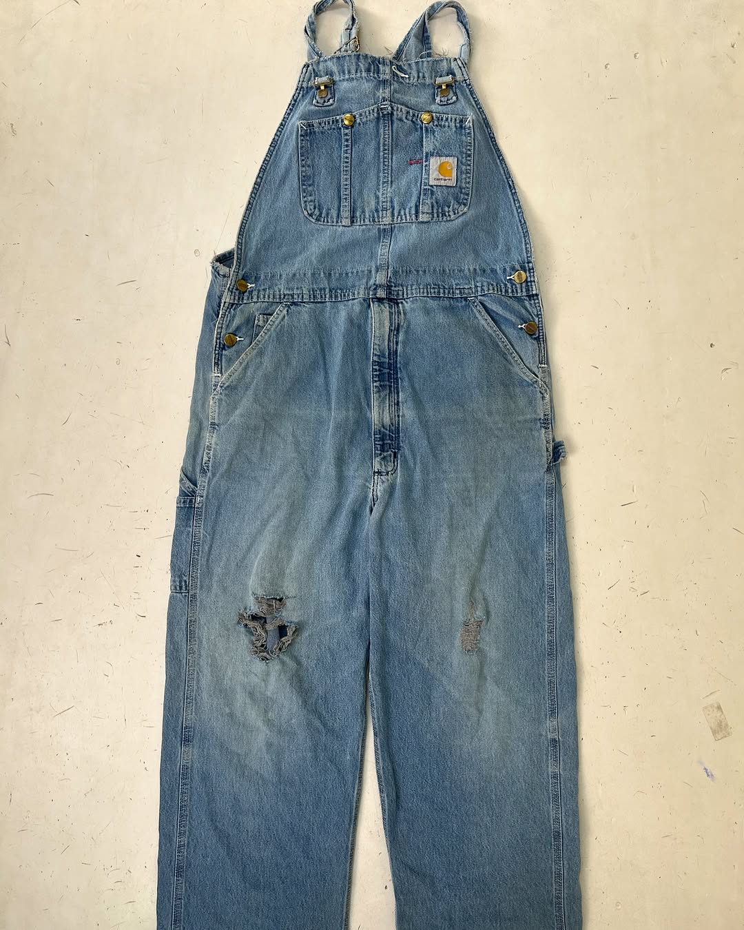 Carhartt Denim Dungarees Overall,W34/L41 - Image 2