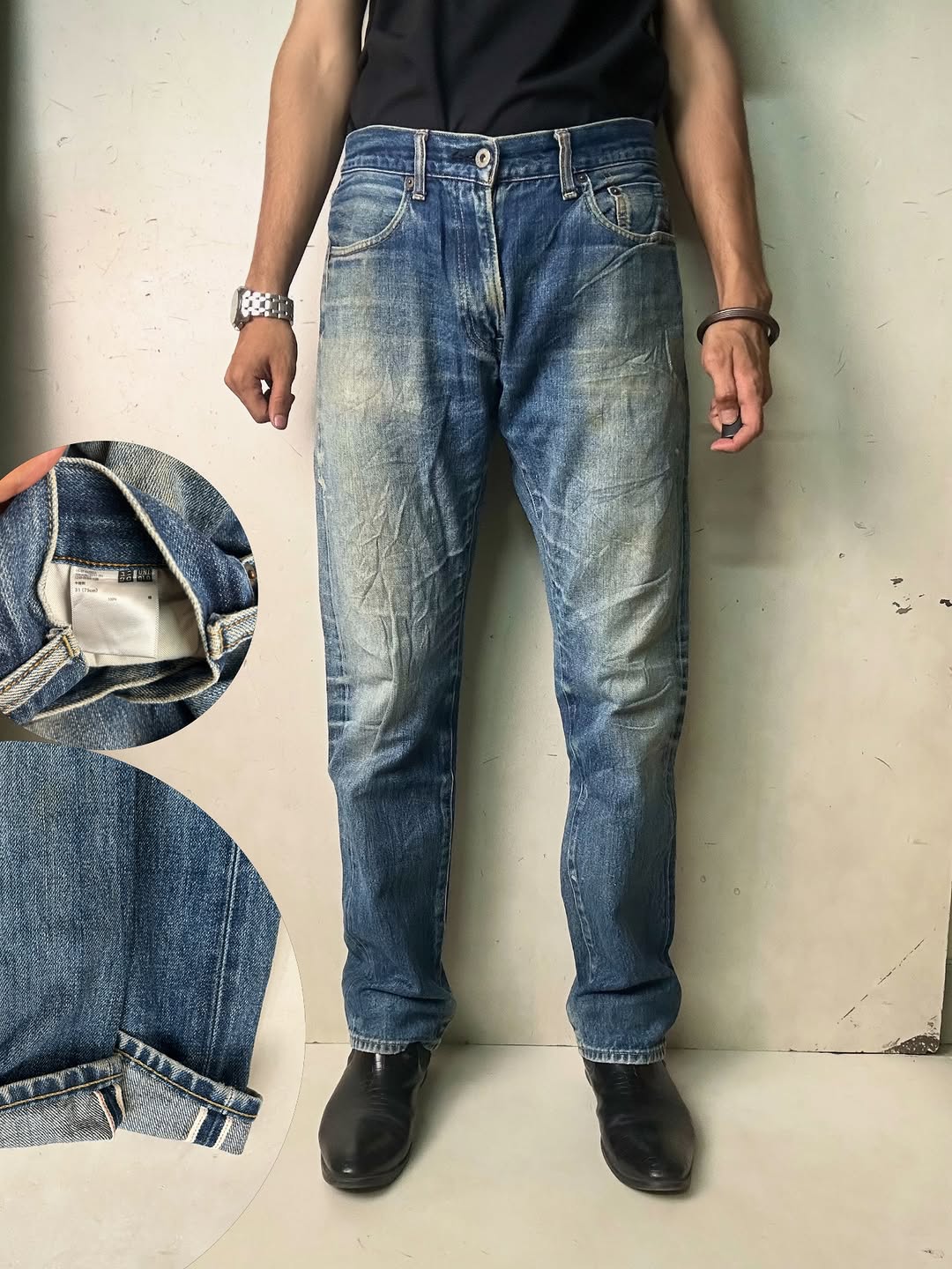 Uniqlo Selvedge Jeans Vintsge washed,W32/L41