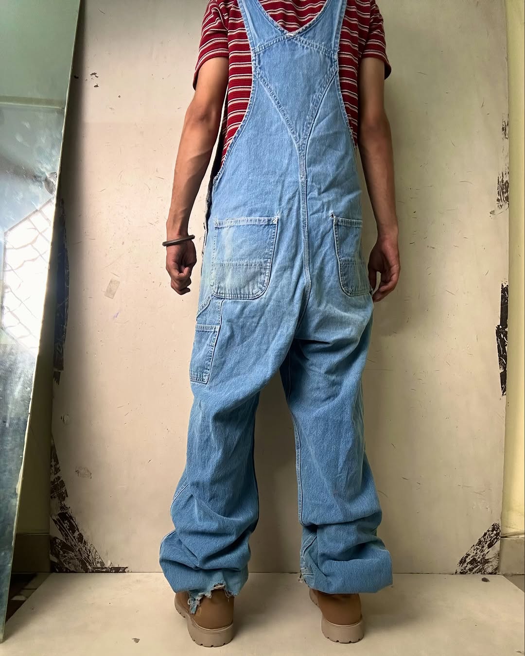 Carhartt Denim Dungarees Overall,W34/L41 - Image 4