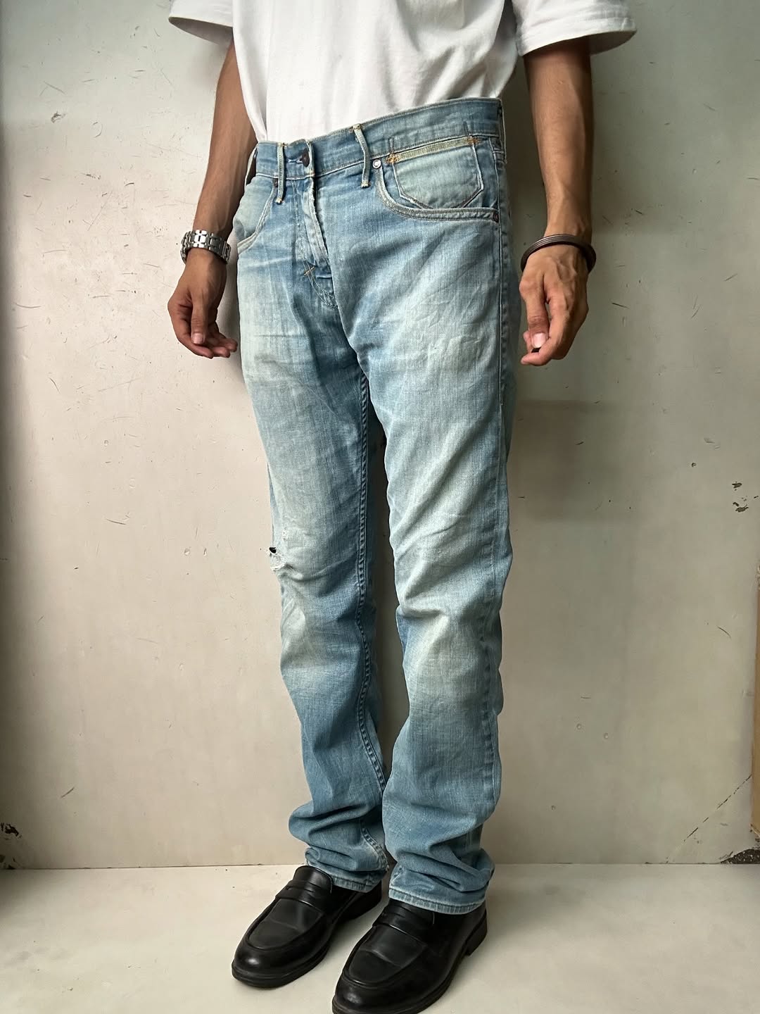 Levi’s 504 Light Washed Straight fit Jeans, made in USA,W32/L43 - Image 5