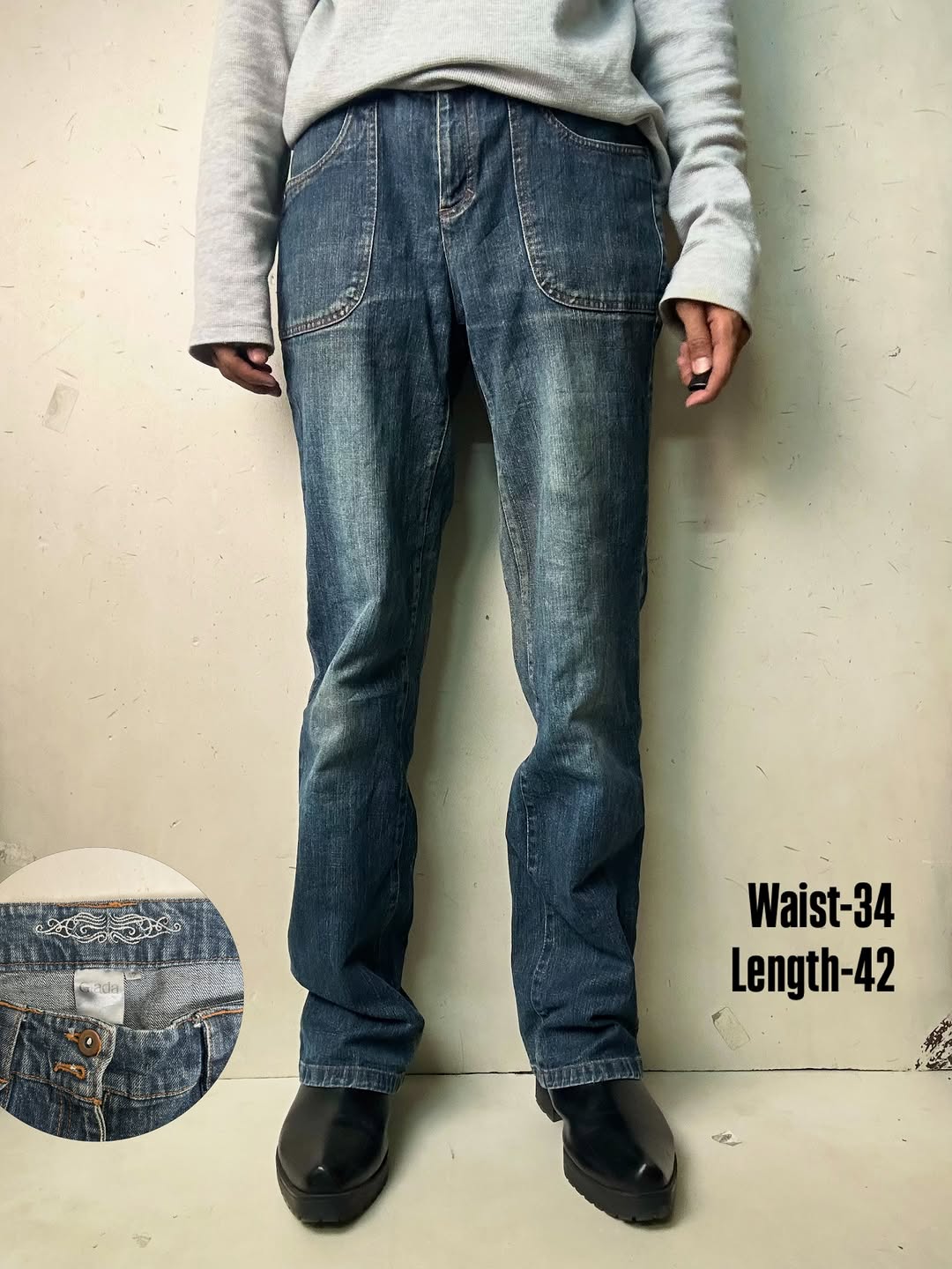 Giada Vintage Bootcut Jeans,W34/L43