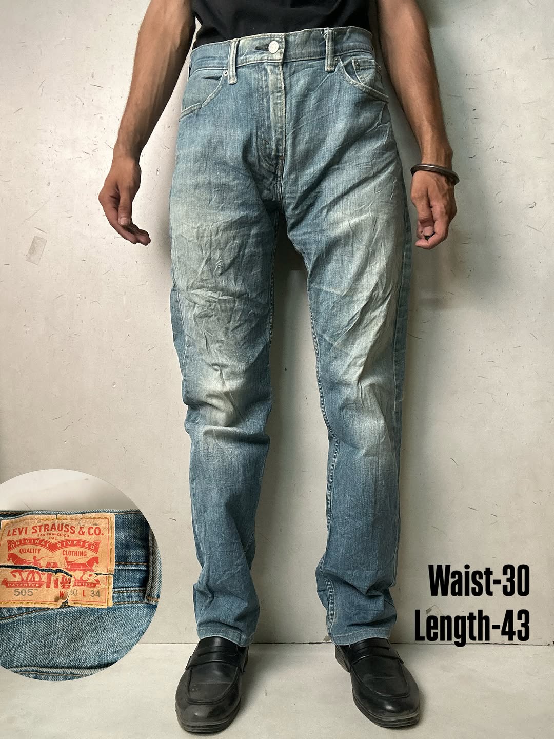 Levi’s 505 vintage washed Jeans,W30/L43