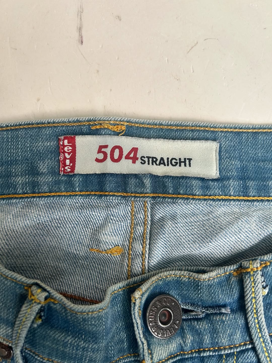 Levi’s 504 Light Washed Straight fit Jeans, made in USA,W32/L43 - Image 3