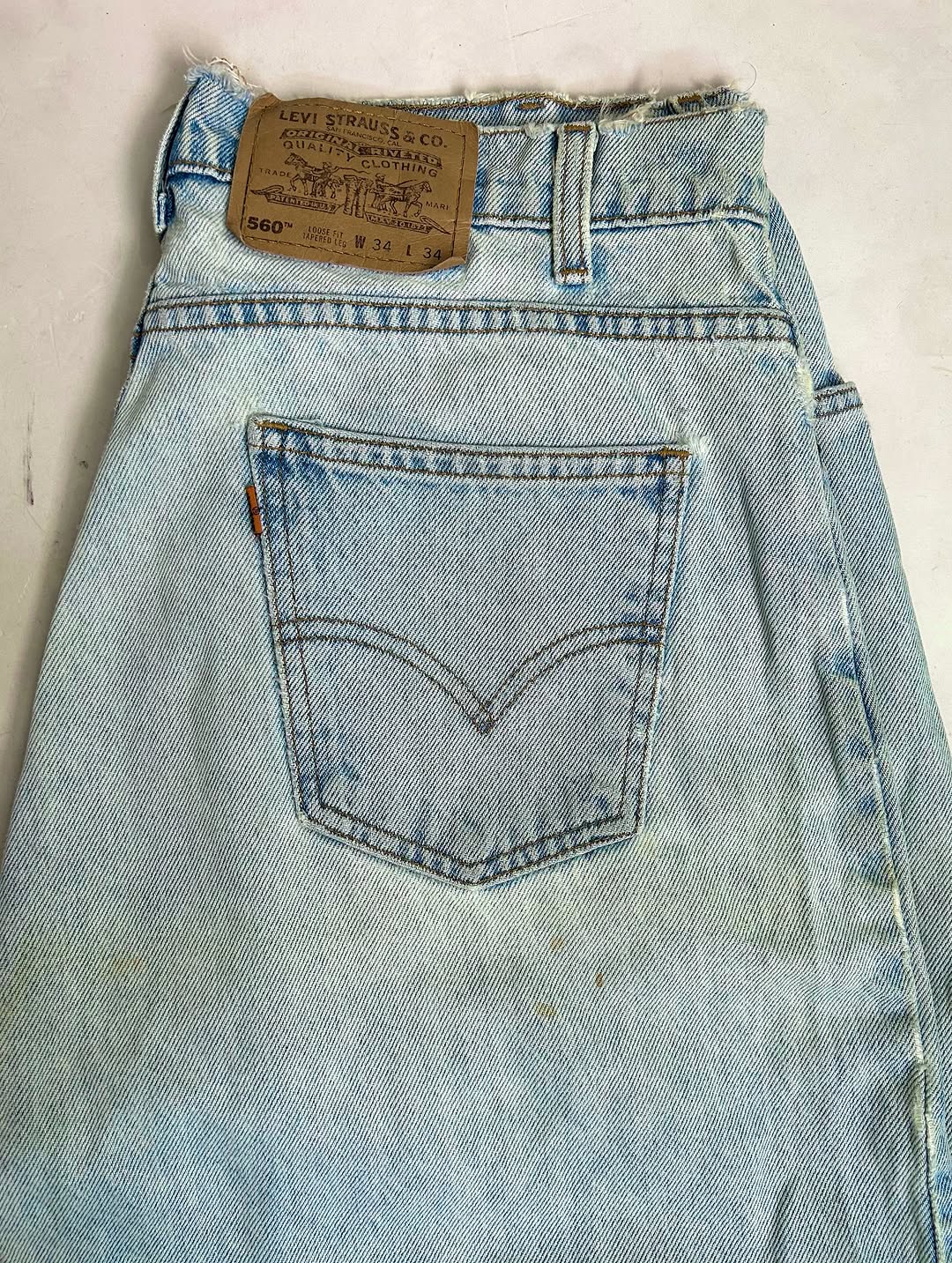 Levi’s 560 orange Tab light washed Jeans,W34/L43 - Image 4