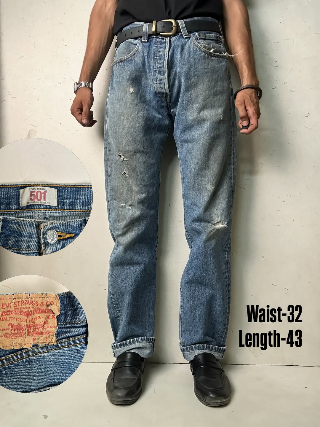 Levi’s 501 vintage washed Jeans,W32/L43
