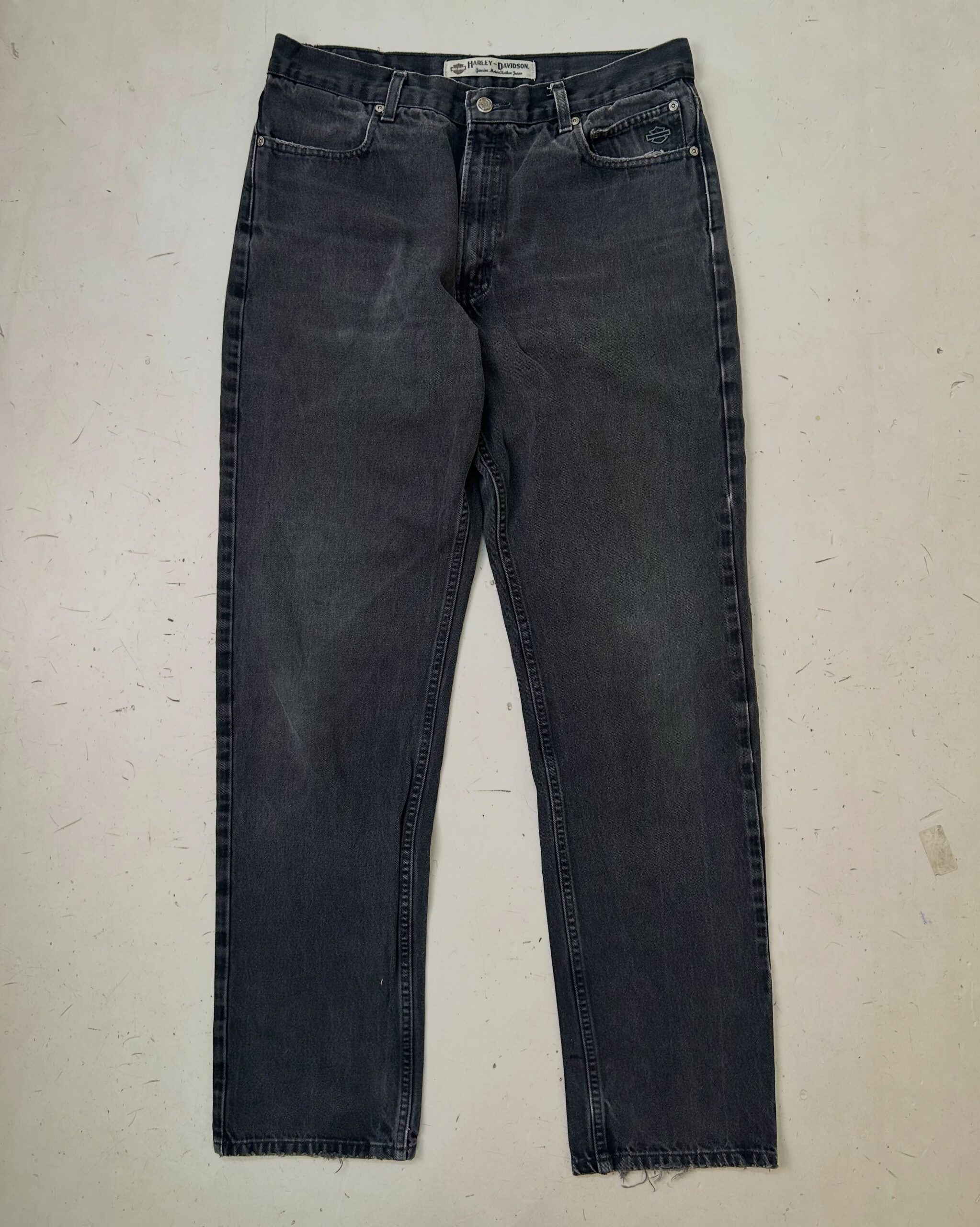 VINTAGE RARE 90s HARLEY DAVIDSON DENIM JEANS,W34/L43 - Image 2