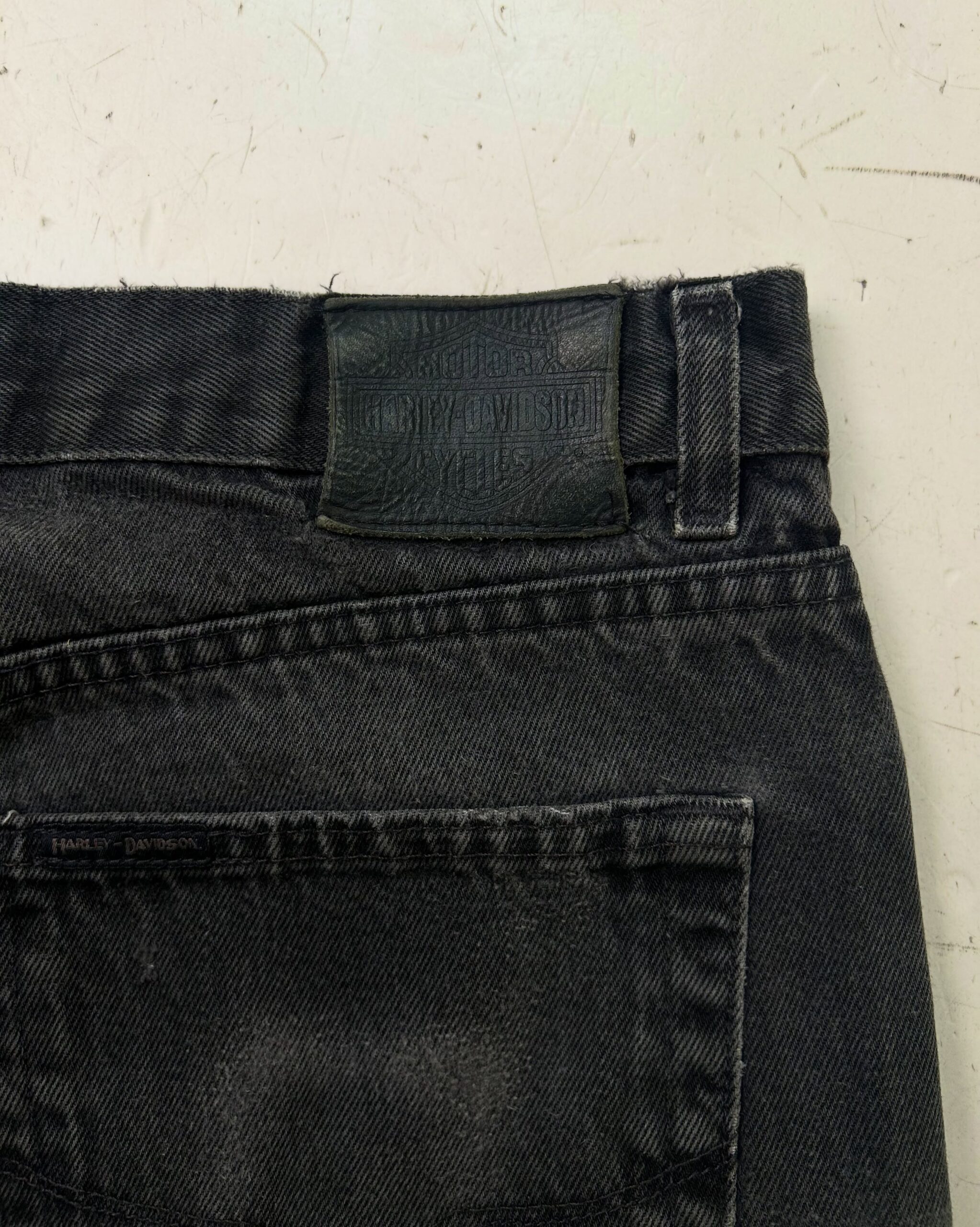 VINTAGE RARE 90s HARLEY DAVIDSON DENIM JEANS,W34/L43 - Image 5
