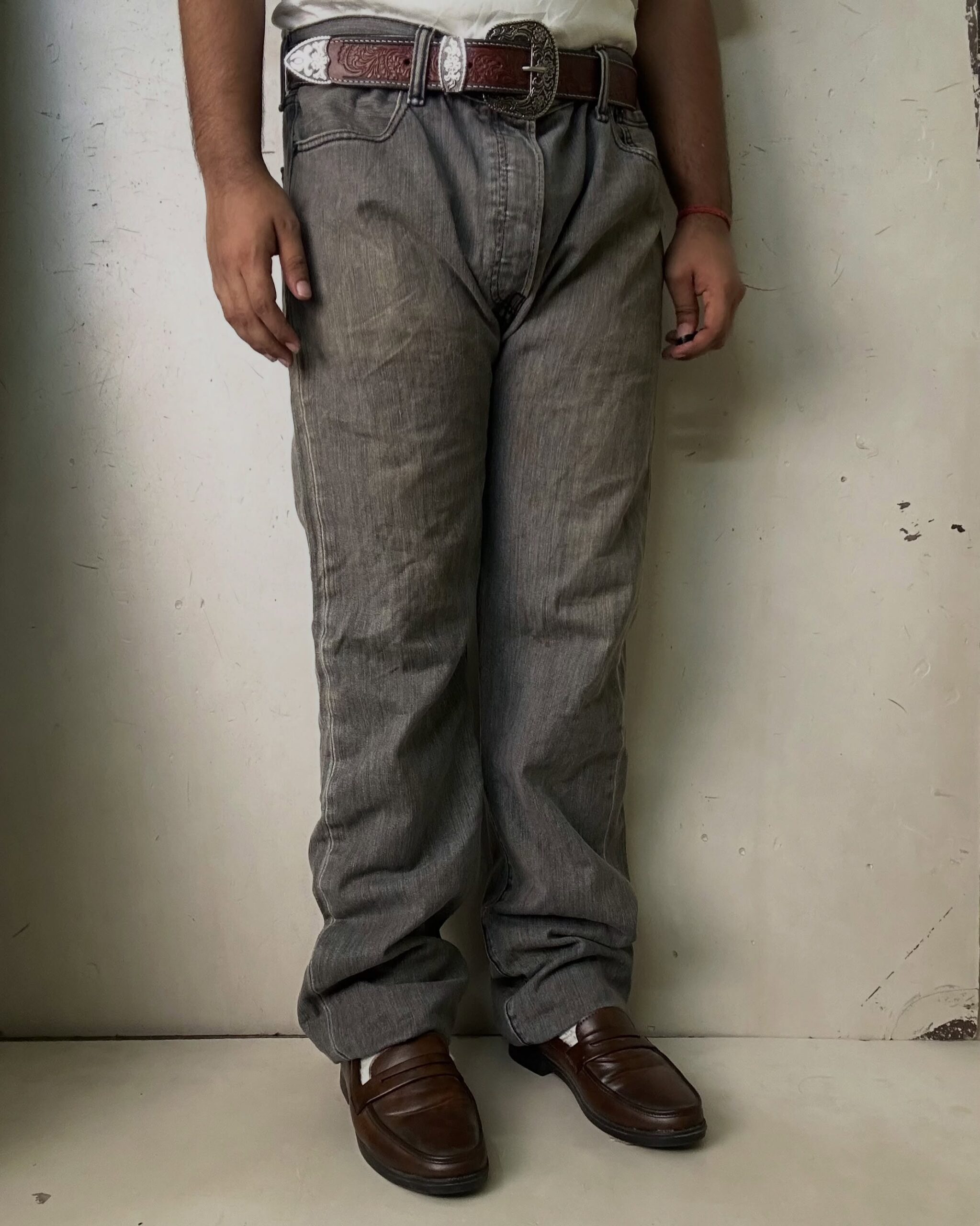 VINTAGE LEVI’S RARE 501 GREY DENIM JEANS,W38/L43 - Image 4