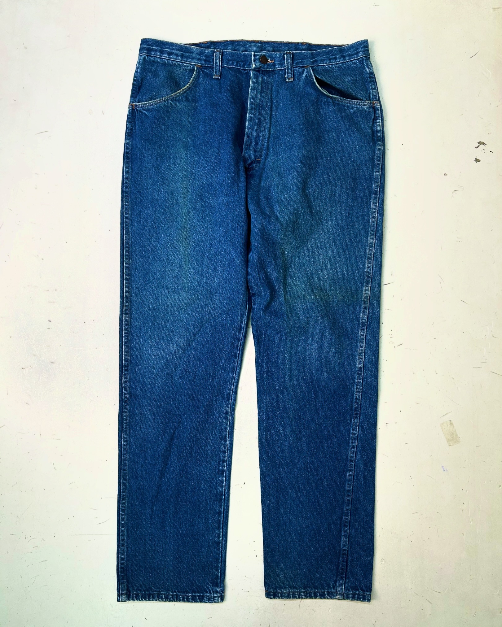 VINTAGE RUSTLER PREMIUM STRAIGHT FIT DENIM JEANS,W36/L44 - Image 2