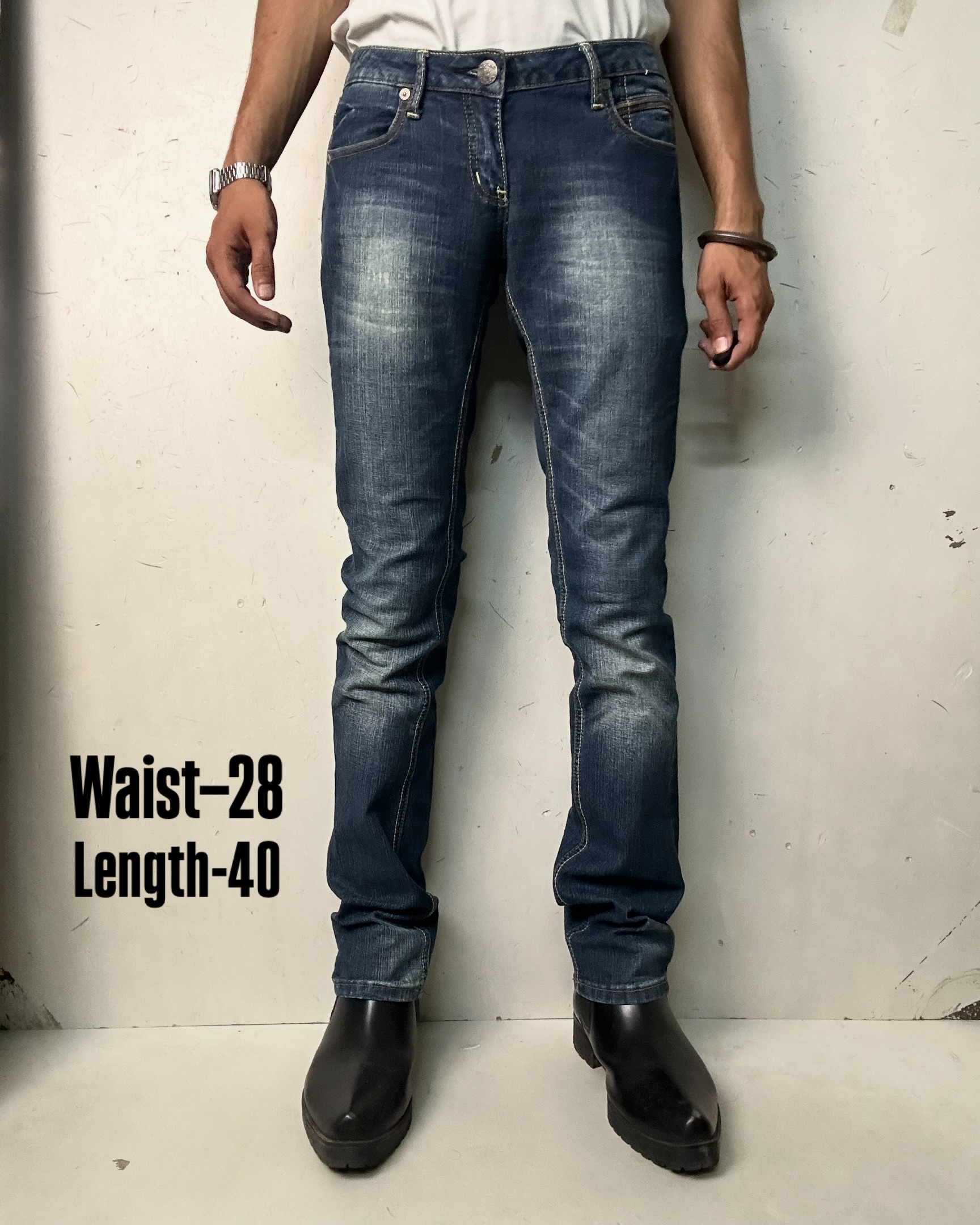 VINTAGE PREMIUM BLUE DENIM JEANS,W28/L40