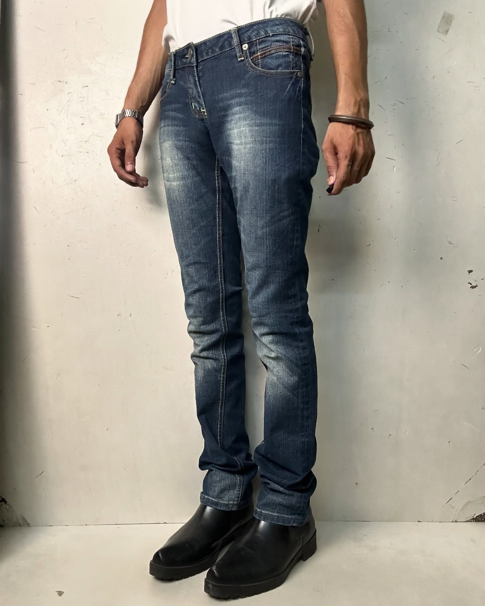 VINTAGE PREMIUM BLUE DENIM JEANS,W28/L40 - Image 2