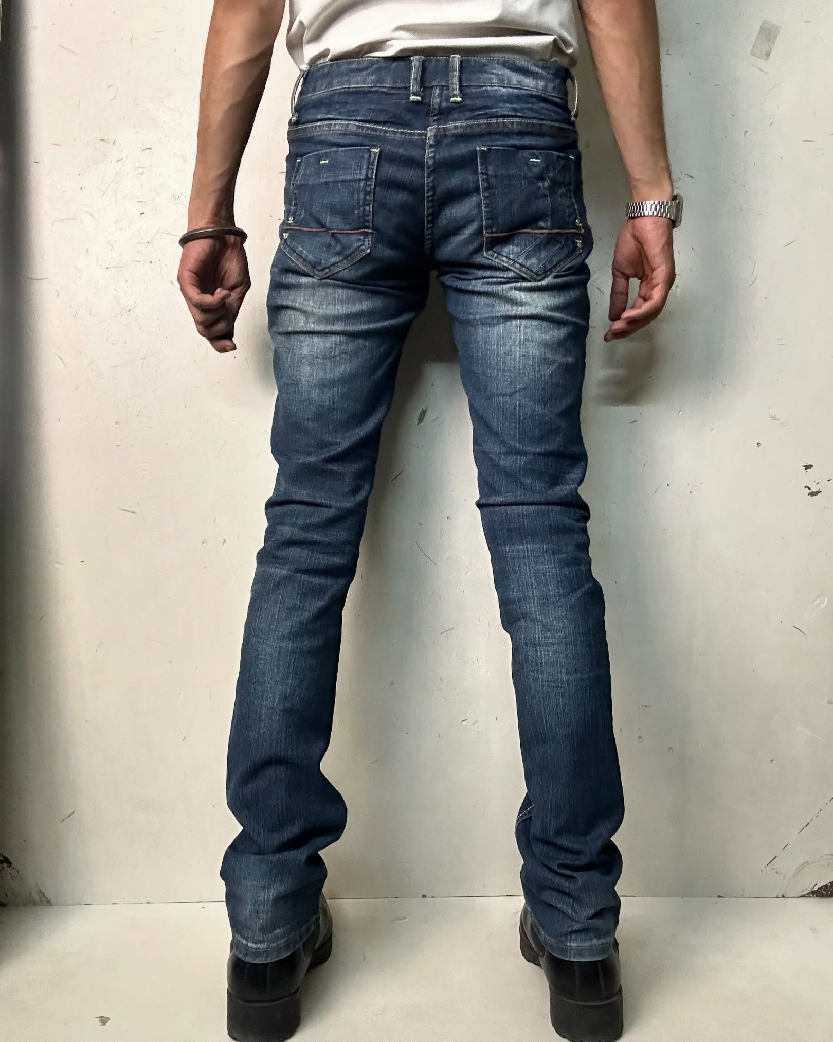 VINTAGE PREMIUM BLUE DENIM JEANS,W28/L40 - Image 4