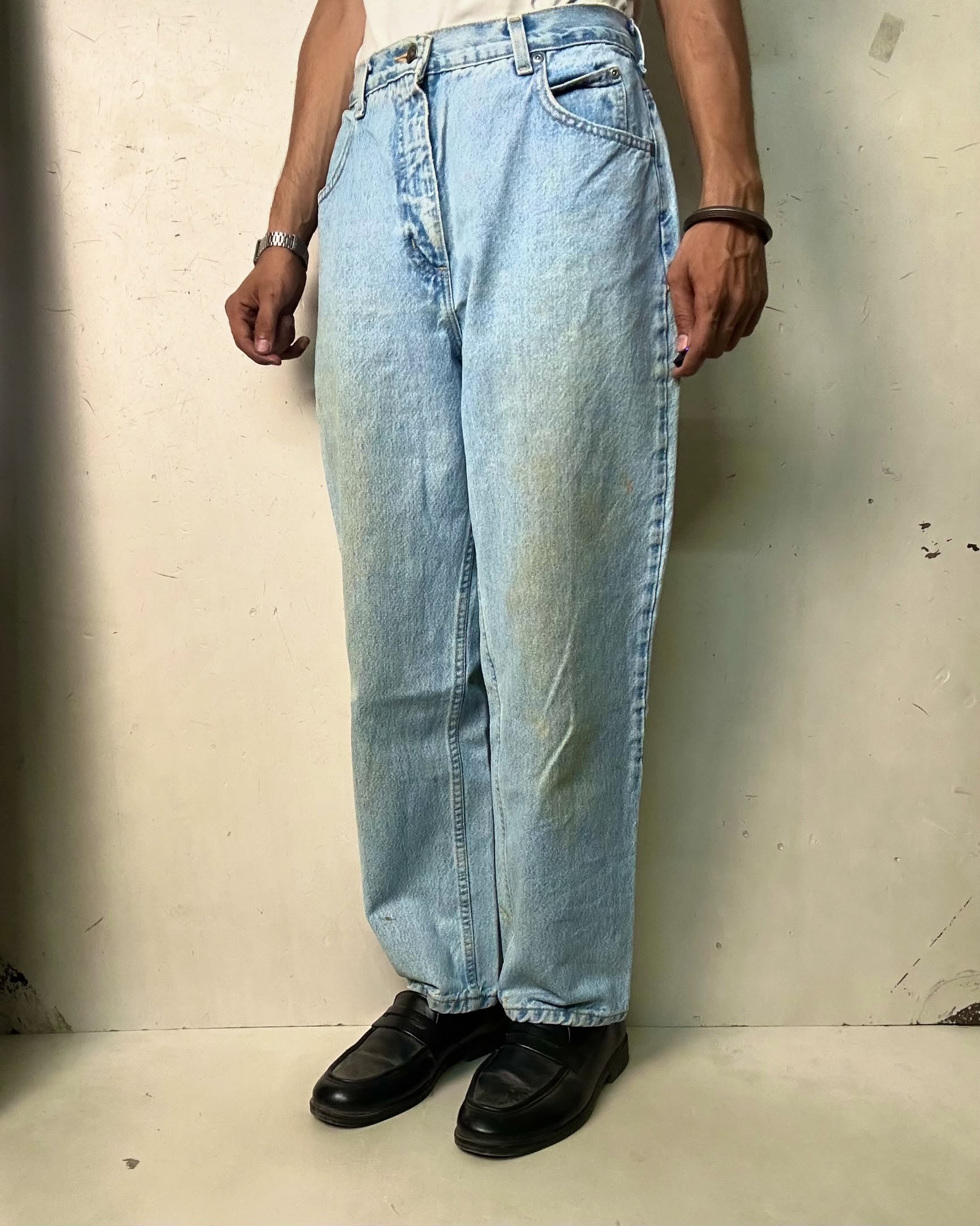 VINTAGE LAND’S END ICE WASHED DENIM JEANS,W30/L39 - Image 3