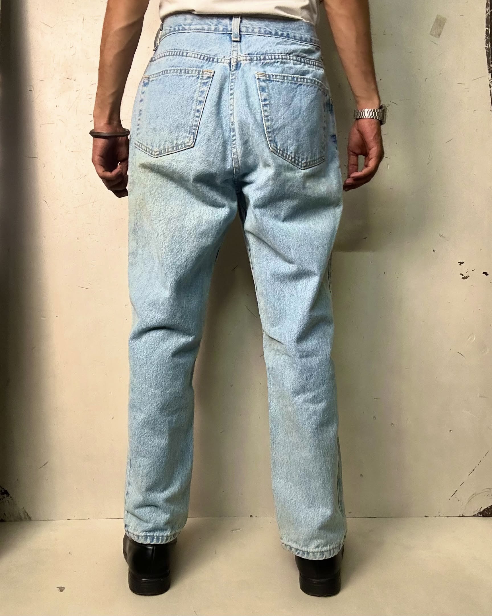 VINTAGE LAND’S END ICE WASHED DENIM JEANS,W30/L39 - Image 4