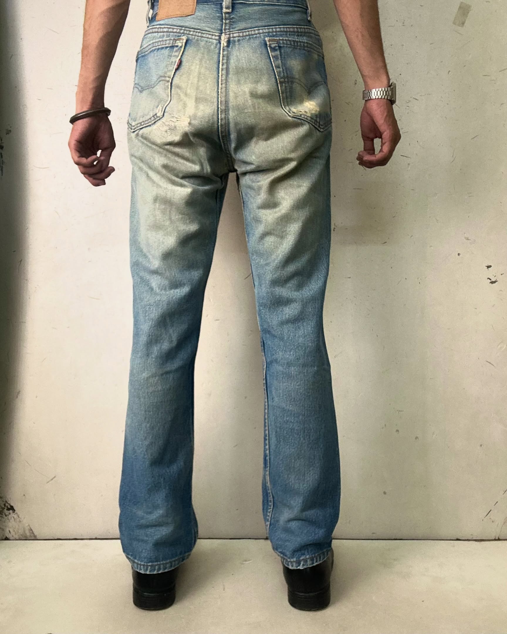 VINTAGE LEVI’S 501 DISTRESSED RARE DENIM BOTTOMS,W28/L40 - Image 4