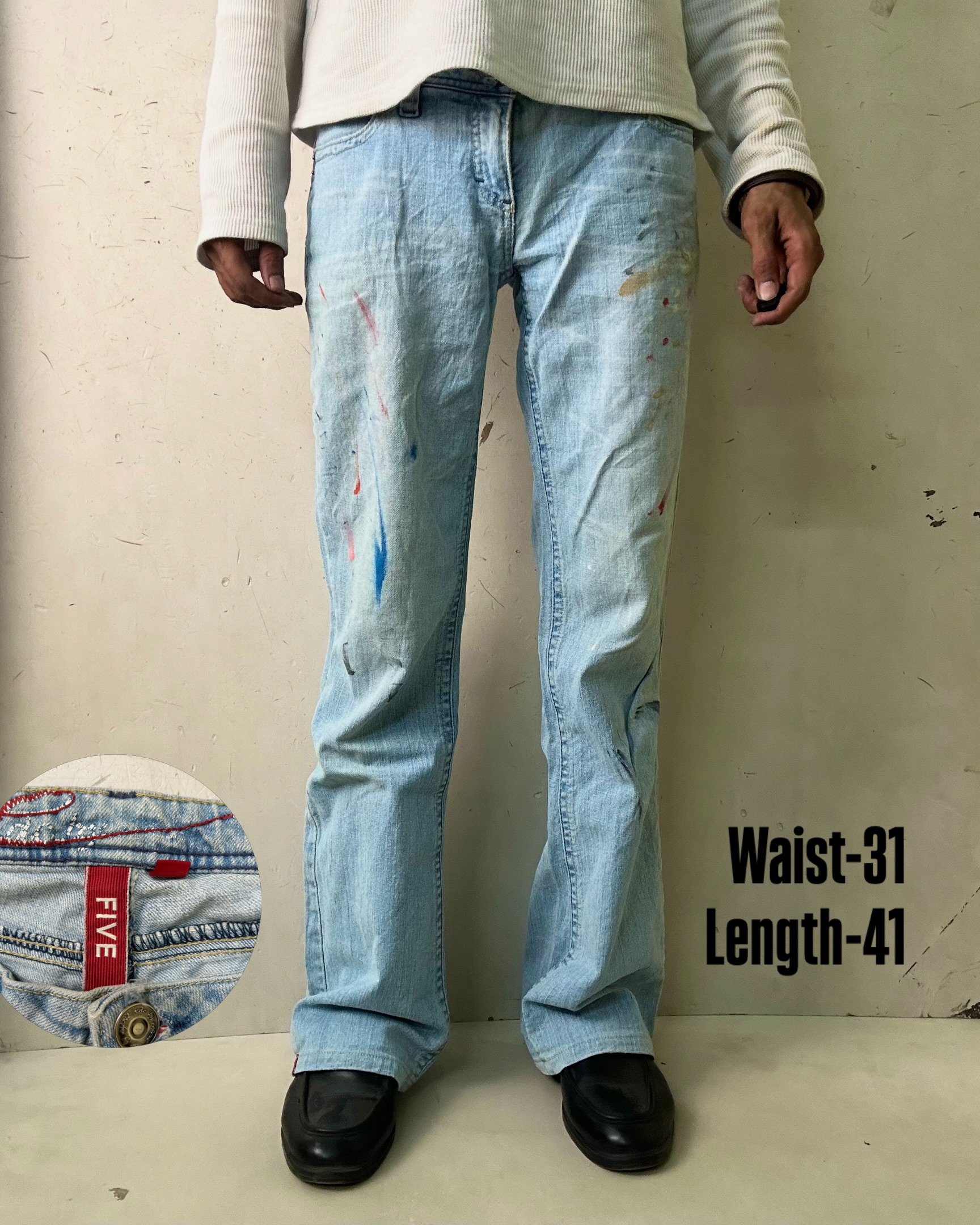 Five Light washed Bootcut Jeans,W31/L41
