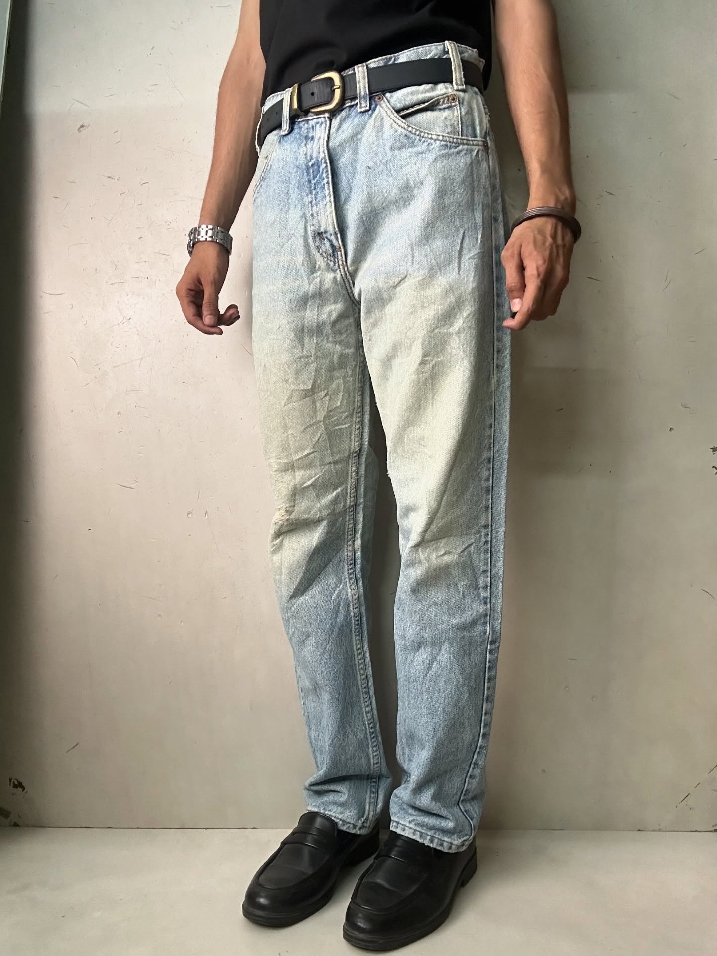 Vintage Levi’s 505 Orange Tab Light Washed Jeans,W32/L42 - Image 2