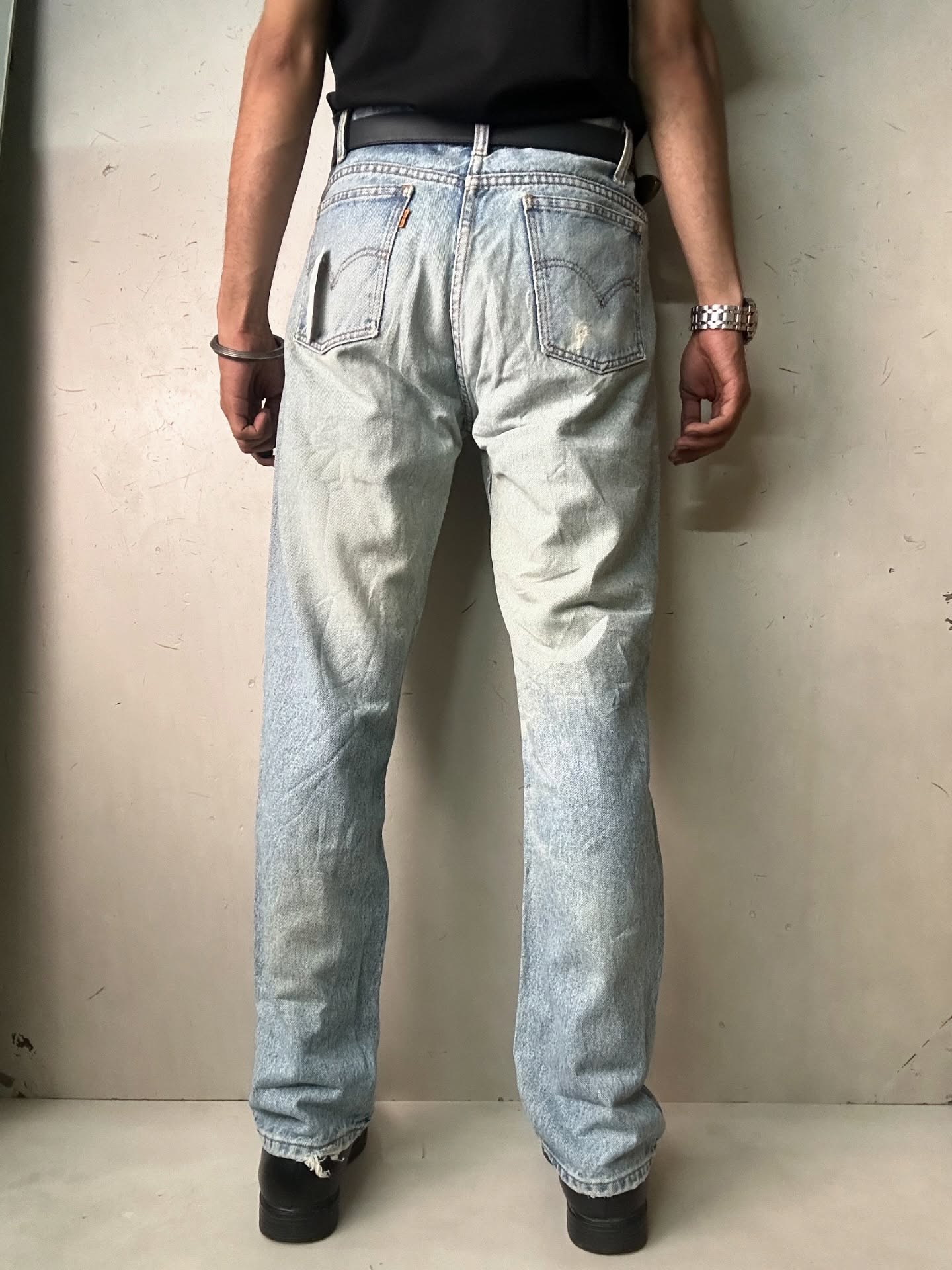 Vintage Levi’s 505 Orange Tab Light Washed Jeans,W32/L42 - Image 3