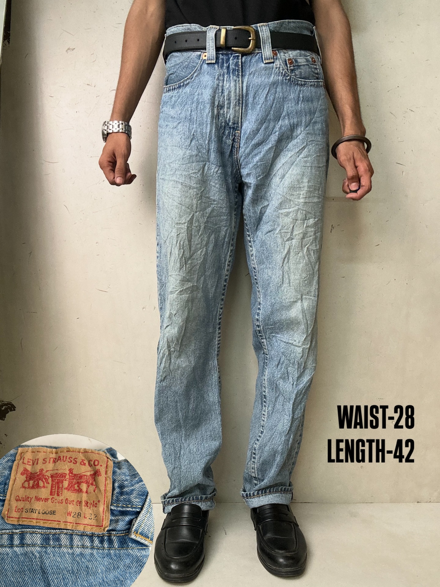 Levi’s Stay Loose Light Washed Baggy Jeans, W28/L42