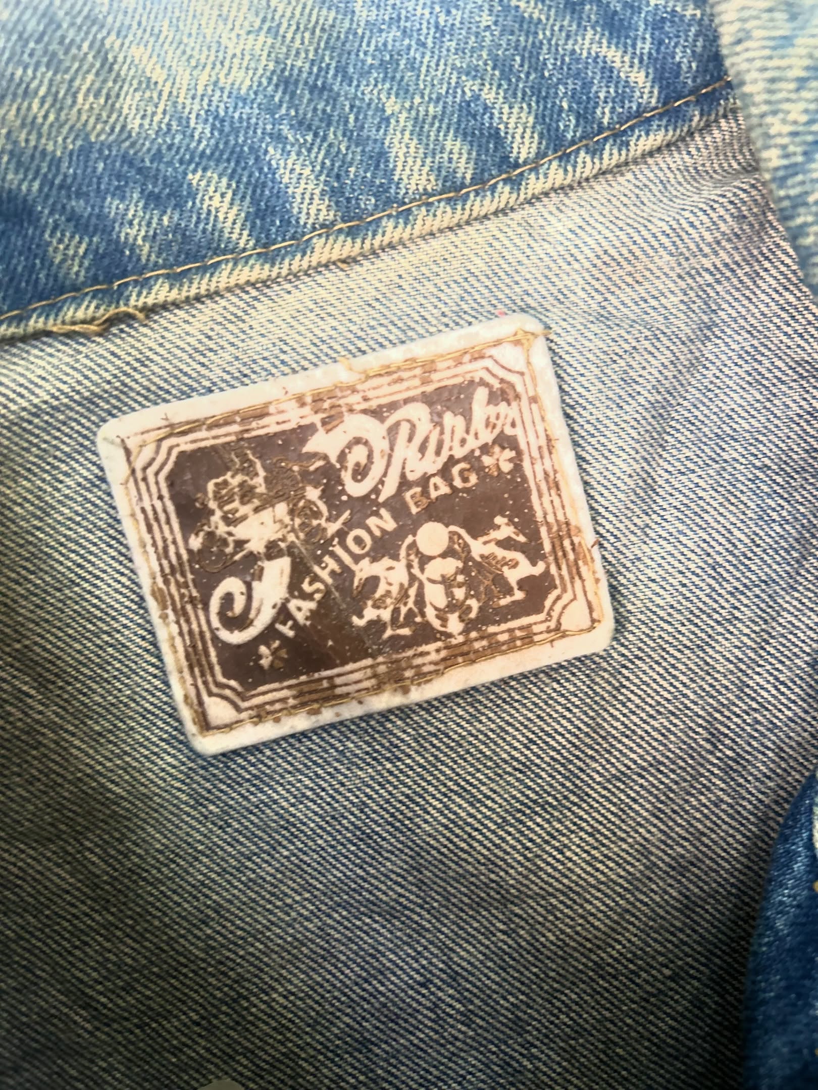 VINTAGE BIG POCKET BOMBER DENIM JACKET, Size-L,C48/L26 - Image 7