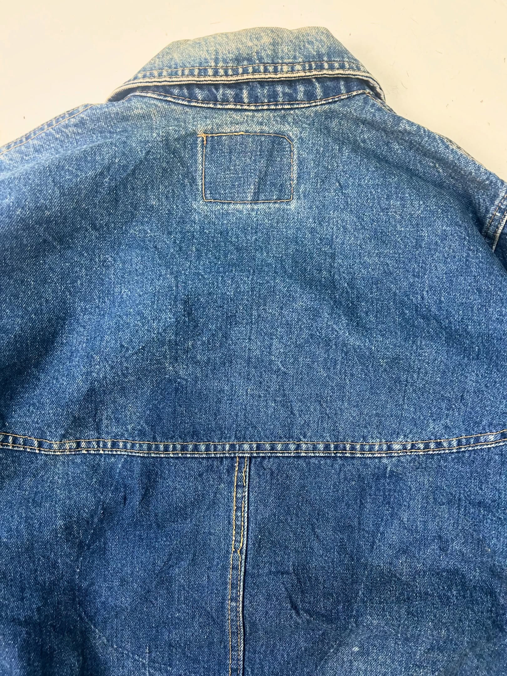 VINTAGE BIG POCKET BOMBER DENIM JACKET, Size-L,C48/L26 - Image 5