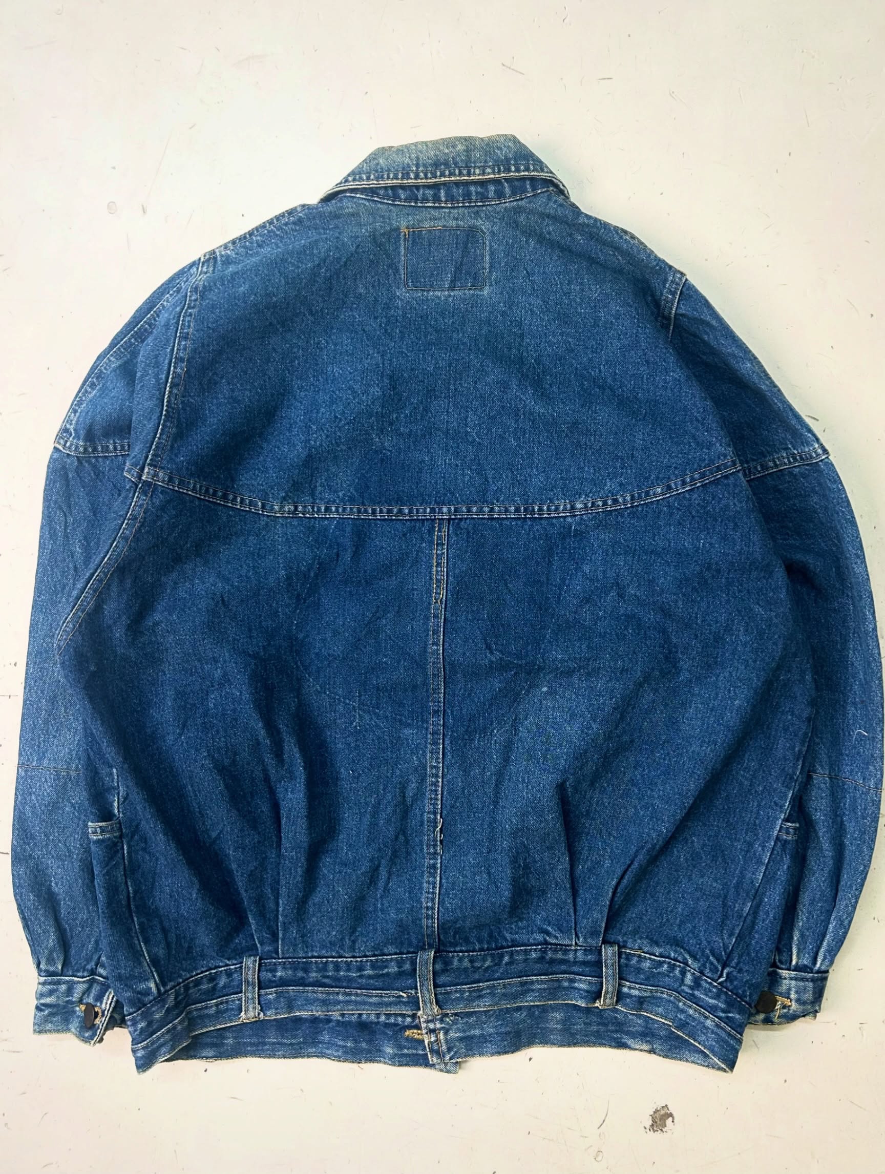 VINTAGE BIG POCKET BOMBER DENIM JACKET, Size-L,C48/L26 - Image 6