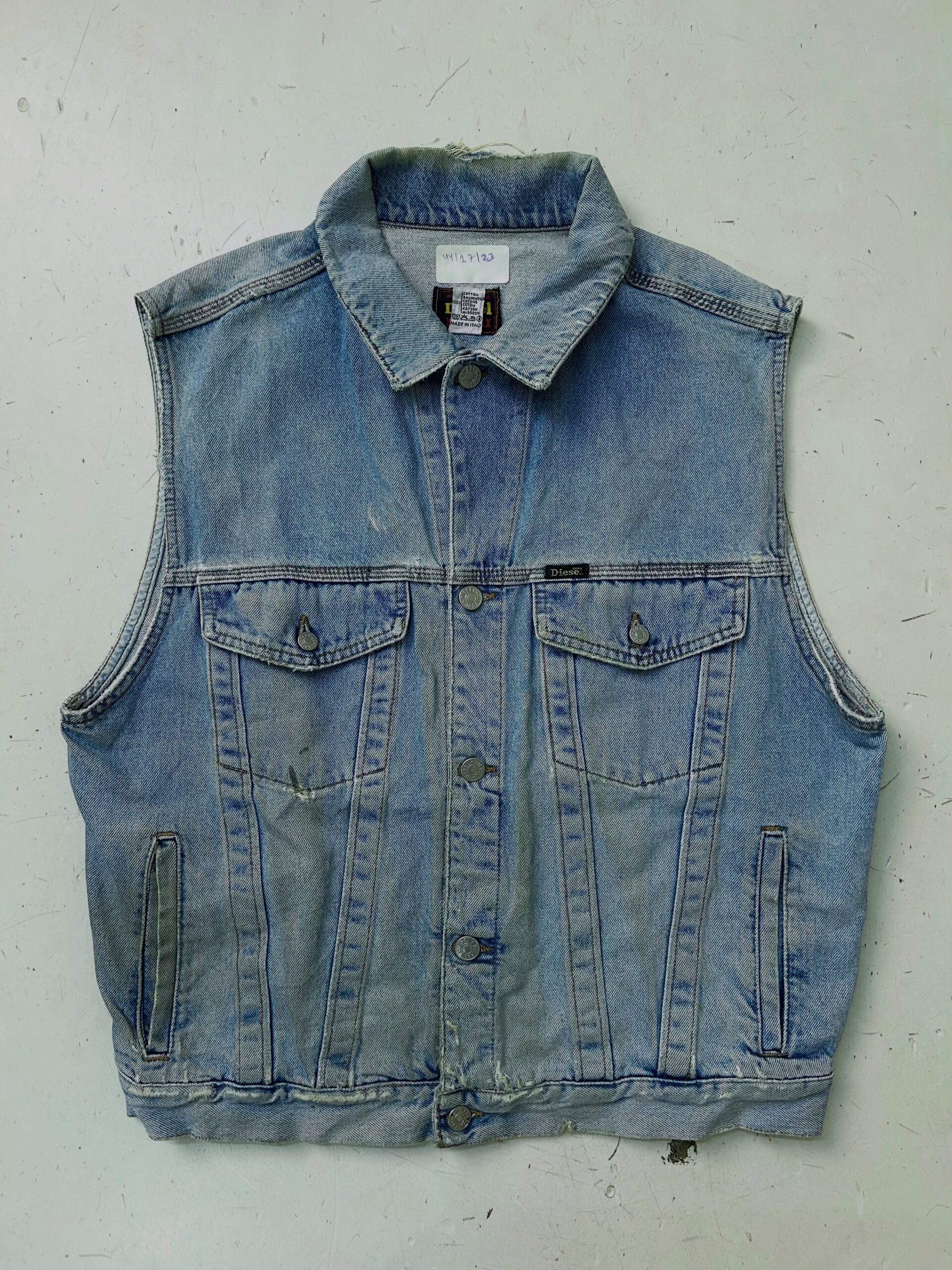 VTG 90s PREMIUM DIESEL DENIM VEST,Size-M/L,C44/L23