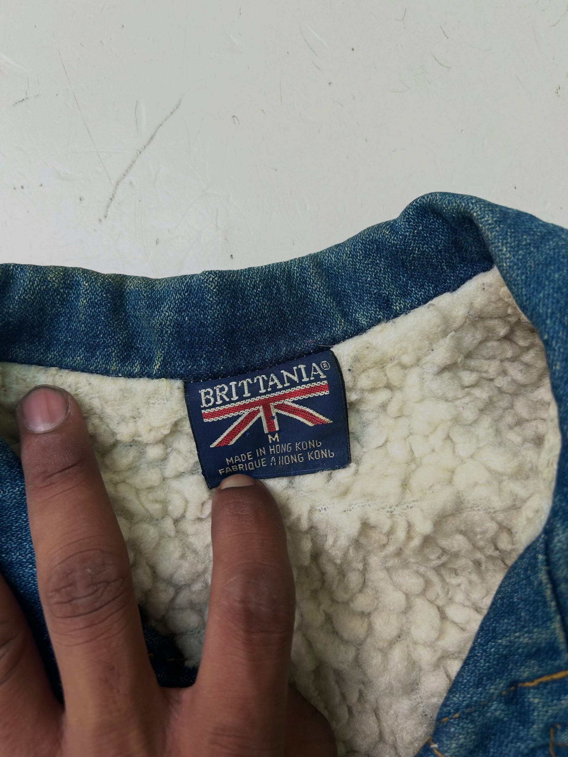 VTG PREMIUM BRITANIA DENIM VEST,Size-M,C40/L23 - Image 2