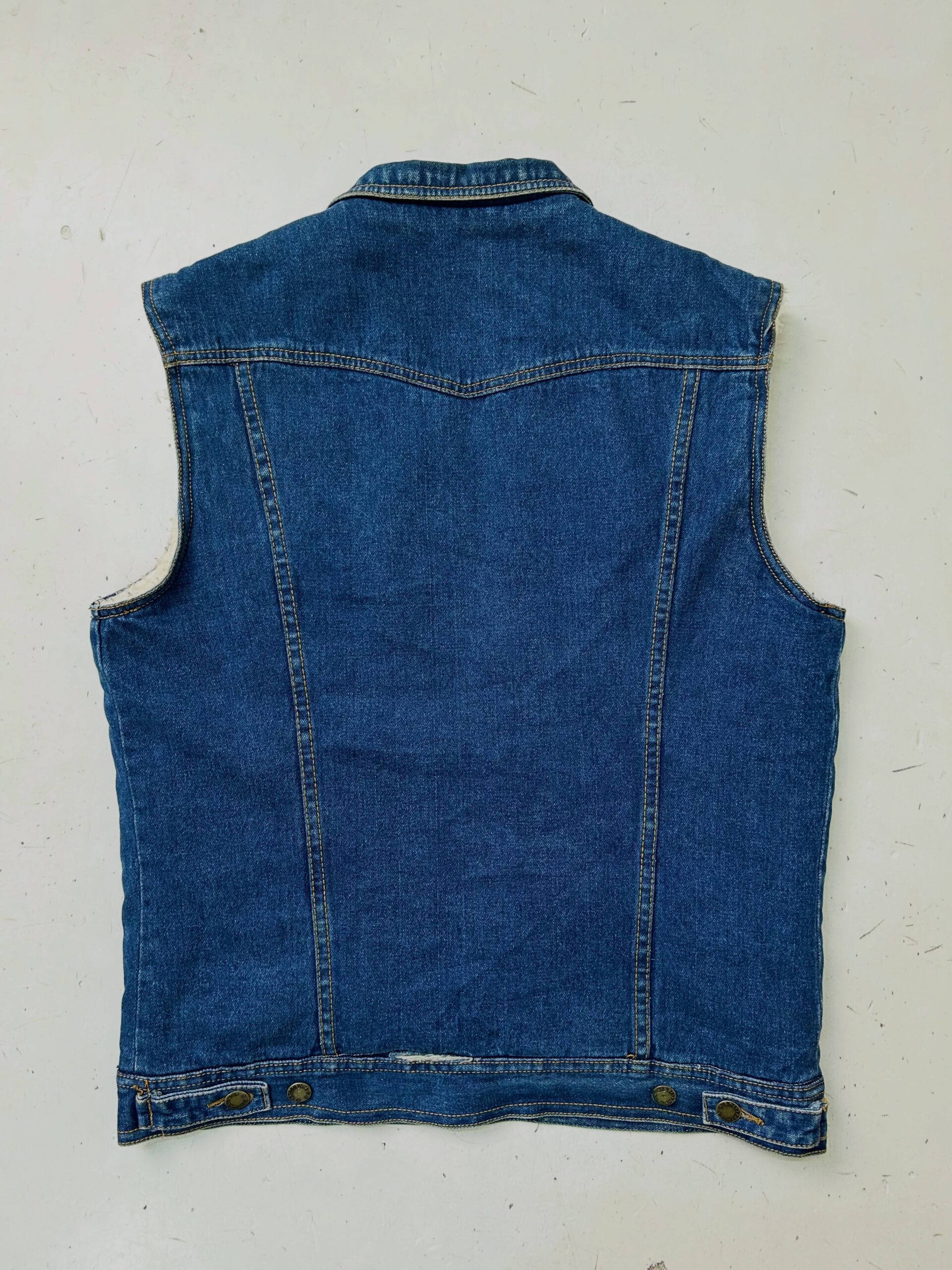 VTG PREMIUM BRITANIA DENIM VEST,Size-M,C40/L23 - Image 7