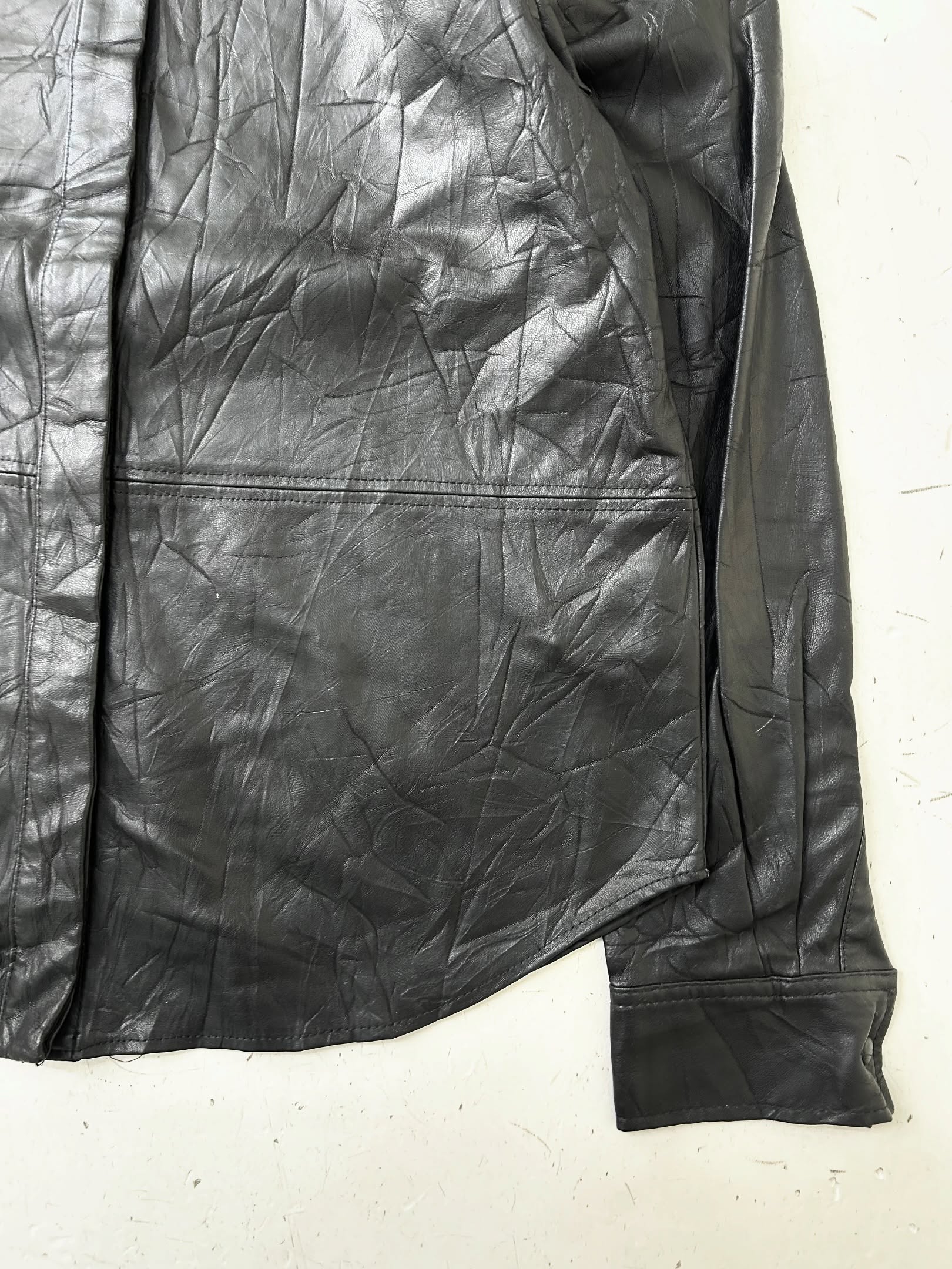 H&M Leather Shirt,Size - M,C36/L26 - Image 4