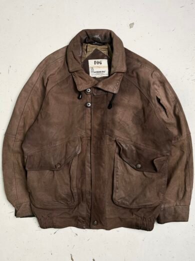 Fog London leather jacket made in Canada,Size-XL,C48/L26